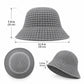 Waffle Knit Bucket Hat with Soft Textured Brim