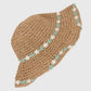 Floral - Embellished Crochet Straw Sun Hat