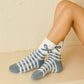 3-Pair Fuzzy Bow Knit Crew Socks Set with Plush Soft Texture, Stretchy Cozy Fabric, and Graphic Bow Pattern for Gifting