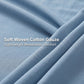 4-Piece Cotton Washed Bedding Set with Duvet Cover Flat Sheet and Pillowcases