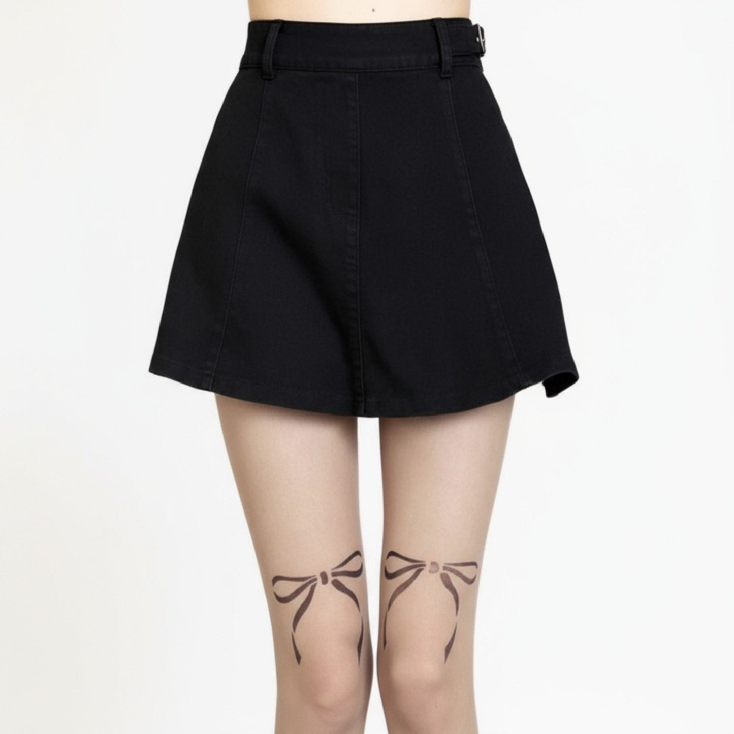 Sheer Tights with Bow Print Design and Lightweight Stretch Fit