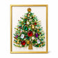 DIY Jeweled Christmas Tree Art Kit with Frame and Craft Supplies