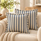 Striped Fringe Decorative Throw Pillow Cover Set of 2