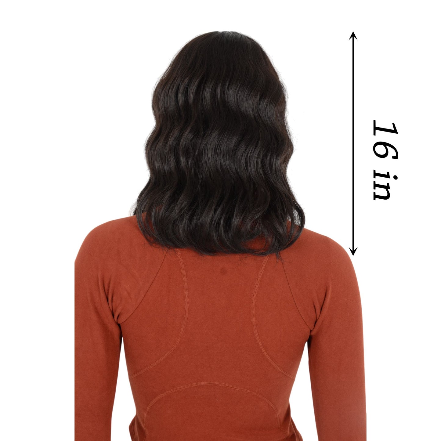 Natural Wavy Bob Wig with Curtain Bangs Synthetic Short Curly Bob