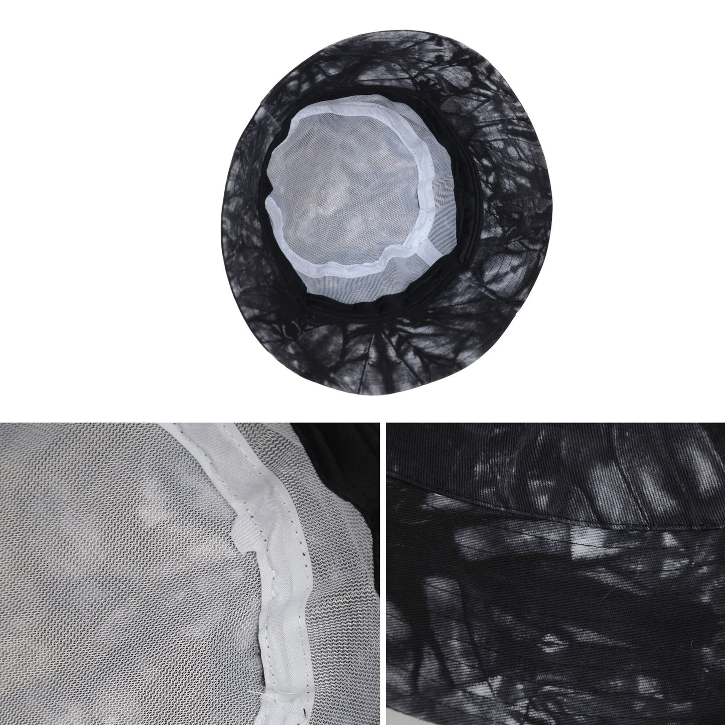 Summer Fisherman Hat Outdoor Travel Tie Dye Bucket Hat with Wide Brim Casual Sun Protection