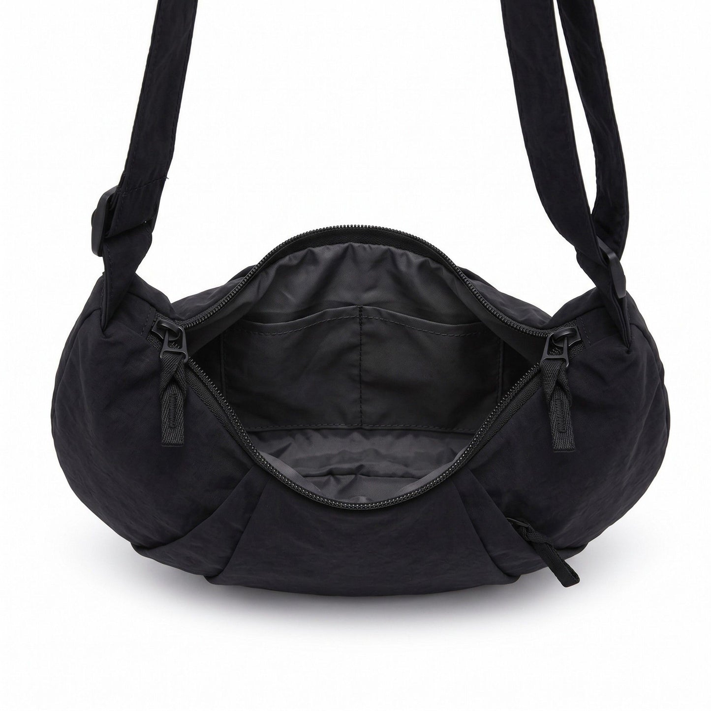 Lightweight Nylon Crescent Crossbody Bag Adjustable Strap Casual Everyday Shoulder Bag