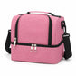 Dual Compartment Insulated Lunch Bag with Adjustable Shoulder Strap
