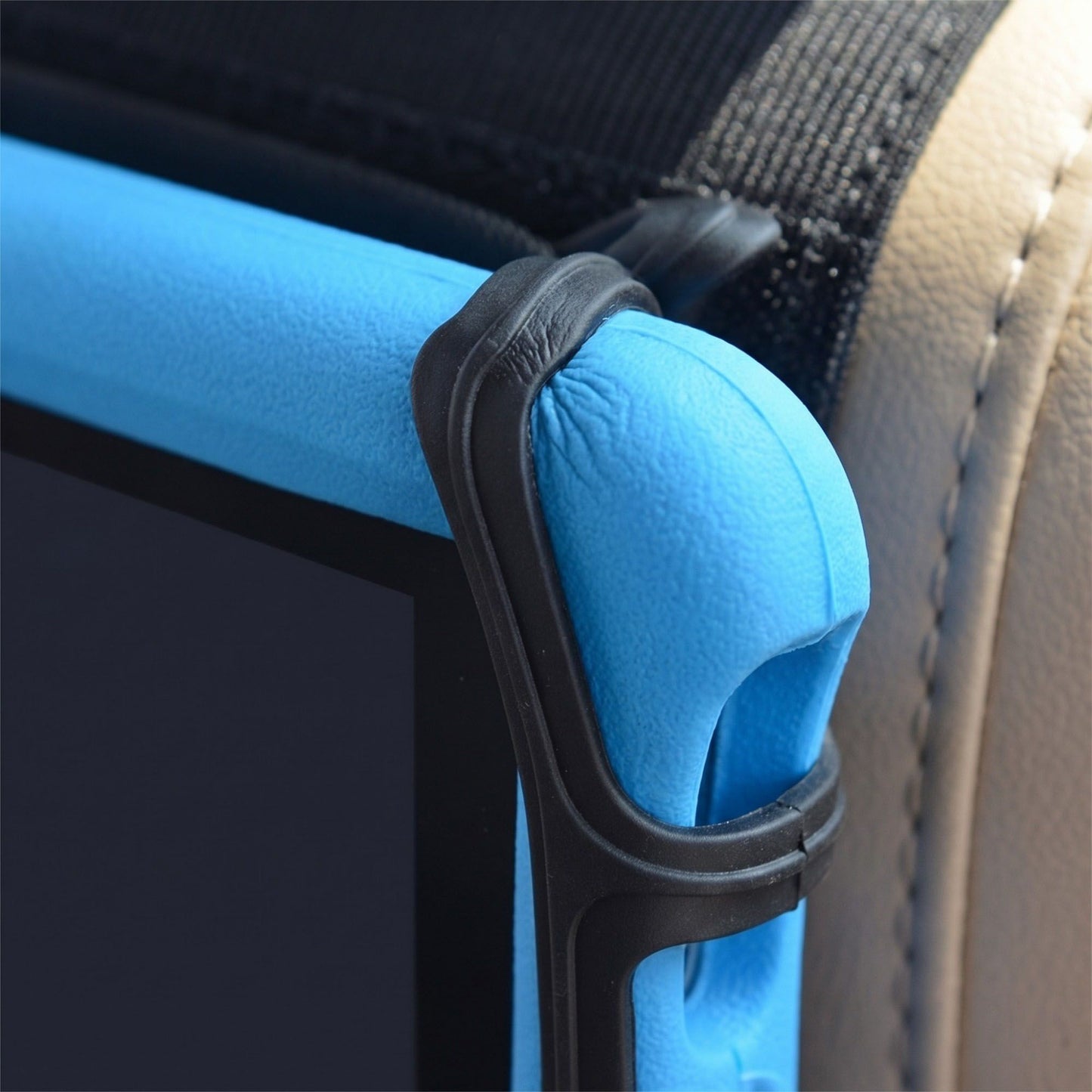 Car Headrest Tablet Holder Adjustable Strap Mount for Kids Travel Backseat Device Stand