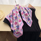 Floral Print Cotton Square Scarf Lightweight Soft Neck Hair Head Scarf Wrap 25.5¡Á25.5 Inches