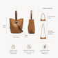 Bucket Crossbody Bag with Top Handle Adjustable Strap and Pebbled Texture