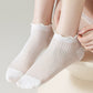 Ribbed Ankle Socks with Ruffle Lettuce Trim Cuff Soft Breathable Knit 3-Pack