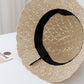 Crochet Straw Sun Hat with Cherry Accents