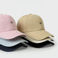 Embroidered Cat Face Baseball Cap with Curved Brim and Adjustable Strap
