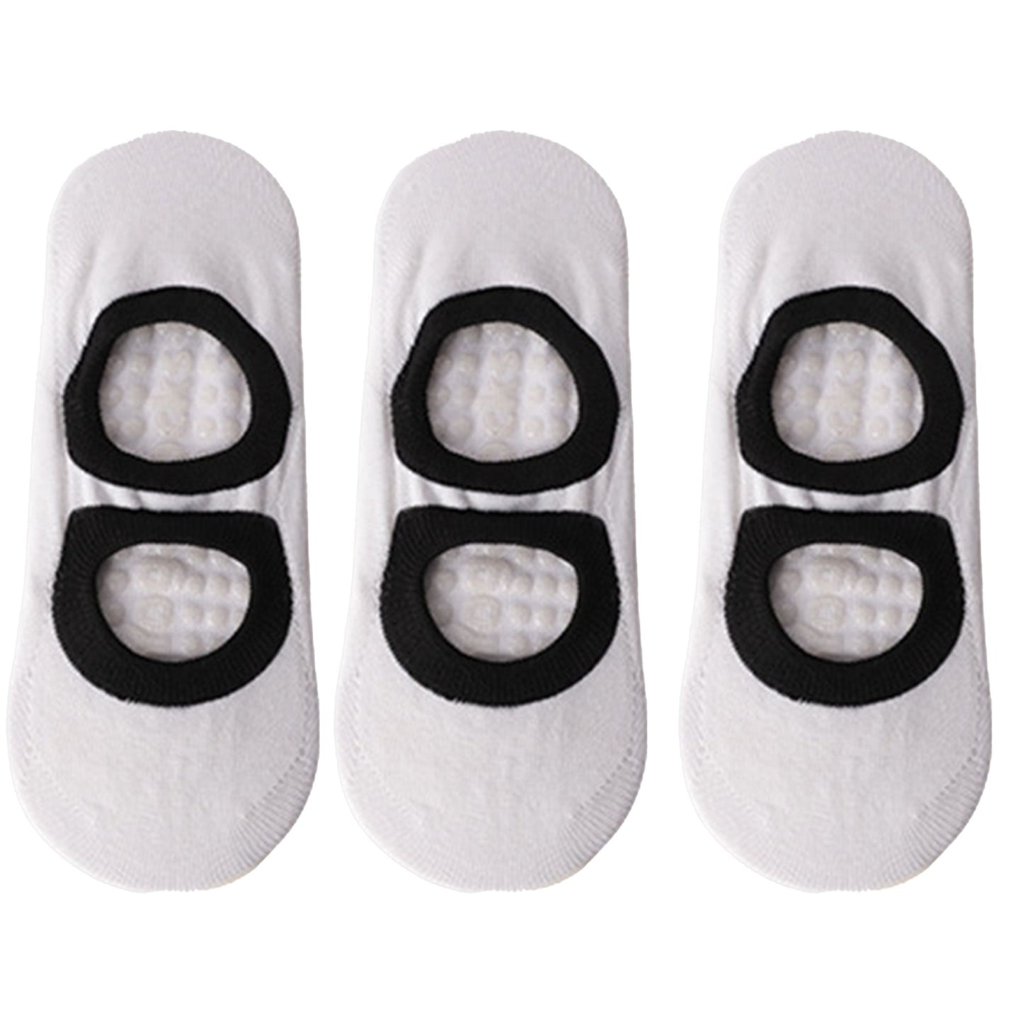 3-Pair Anti-Slip Ballet Grip Socks with Elastic Strap for Yoga, Pilates, and Barre