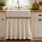 Handmade Farmhouse Floral Tie Top Cabinet Curtain Decor