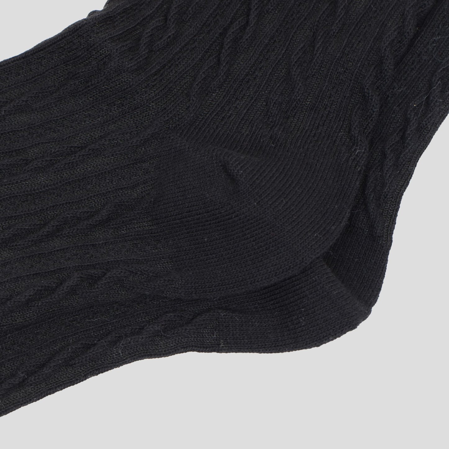 Classic Crew Socks Cable-Knit Cotton for Casual Stability and Comfort 2 Pairs