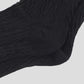 Classic Crew Socks Cable-Knit Cotton for Casual Stability and Comfort 2 Pairs