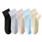 Womens Lightweight Breathable Ankle Socks 5-Pack Cushioned Sole Mesh Texture Soft Stretch Comfort Fit