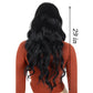 Long Wavy Hair Wig for Women with Bangs Heat-Resistant Curly Synthetic Wig for Daily and Party Use