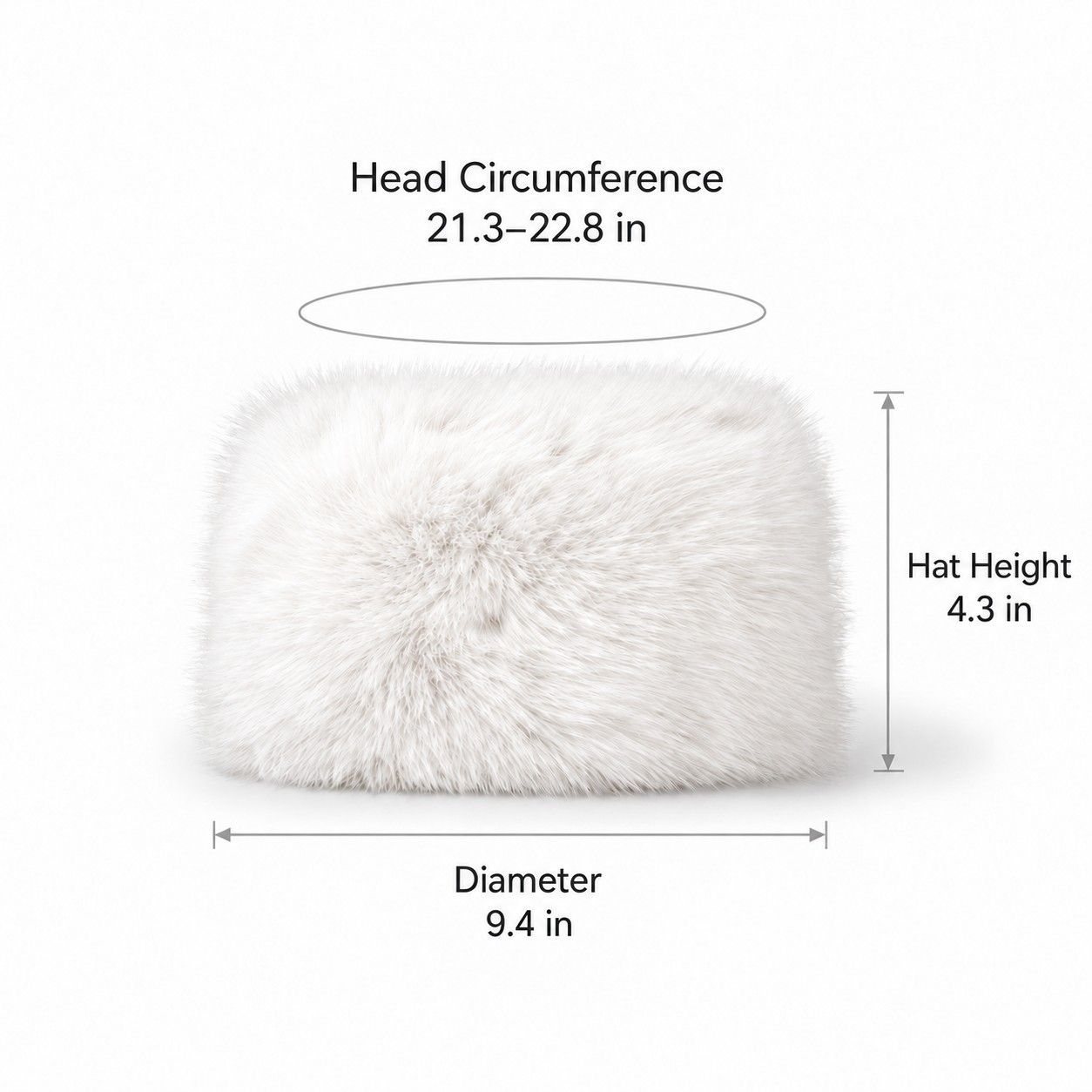 Faux Fur Pillbox Hat Soft Plush Brimless Winter Fashion Cap
