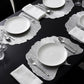 4-Pack Metallic Ginkgo Leaf PVC Placemats Heat Resistant Textured Table Mats