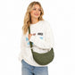 Plaid Nylon Crescent Shoulder Bags with Adjustable Strap Lightweight Casual Crossbody Bag