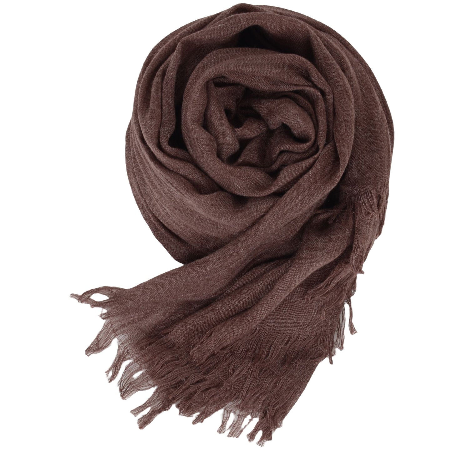 Lightweight Solid Cotton Linen Scarf 78 Inches