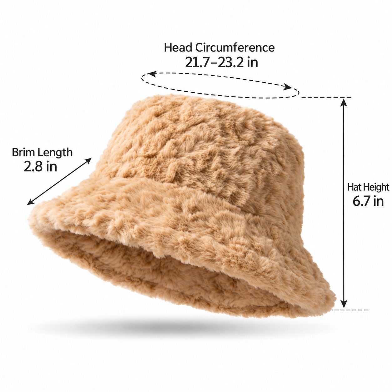 Plush Bucket Hat Soft Fuzzy Teddy Winter Casual Fashion Hat