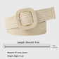 Elegant Straw Belt with Matching Woven Buckle