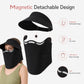 Magnetic Detachable Face Cover Visor Hat with Wide Brim and Neck Coverage