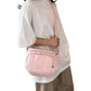 Crossbody Shoulder Bag with Multiple Zip Pockets and Adjustable Strap