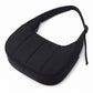 Quilted Hobo Shoulder Bag with Adjustable Strap and Side Pockets 10x4x6.5in