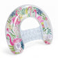 Tropical Inflatable Pool Float with Cup Holders and Contoured Lounge Seat