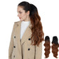 Long Drawstring Ponytail Hair Extension Wave 22 Inch Synthetic Fake Layered Pony Tail Hairpieces for Women