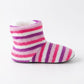 Striped Fuzzy Slipper Boots  US 5-10.5