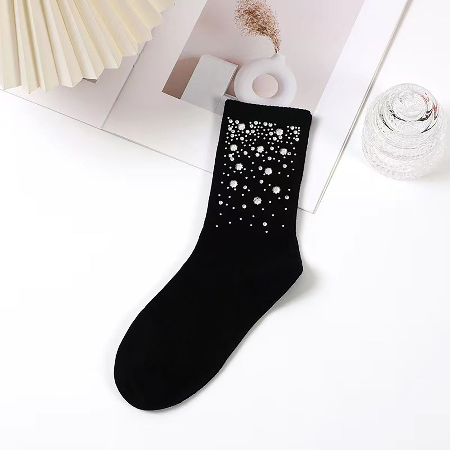 6pk Dot Ankle Socks - Sparkly Accent Dress Socks for Parties & Stylish Daily Wear