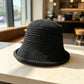 Crochet Bucket Hat with Rolled Brim and Openwork Texture