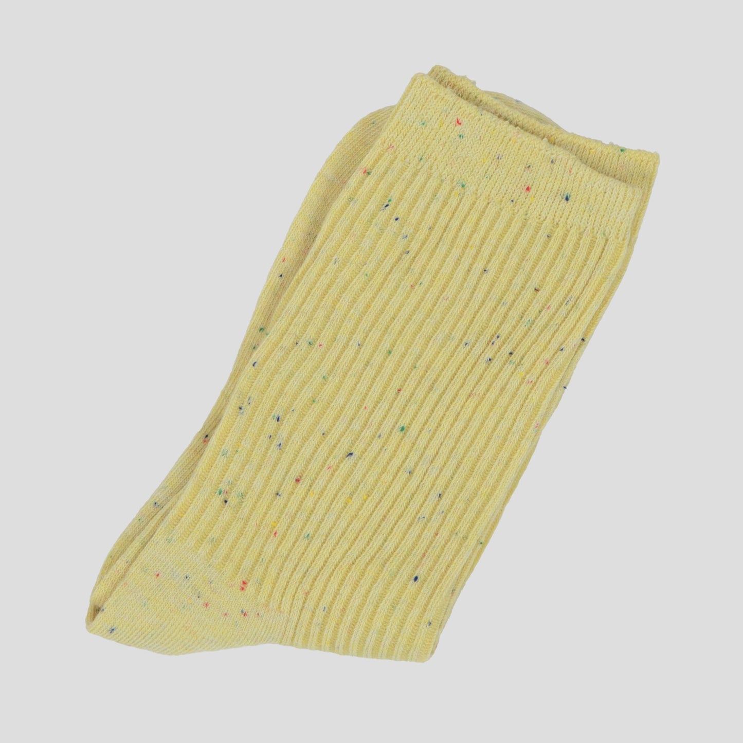 Chic Style Solid Speckled Crew Socks Non Slip Cotton for Casual 2 Pairs 4 Season