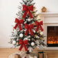 5pc Shimmering Christmas Bow Hanging Ornaments