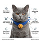 Hand Knit Pet Collar with Soft Crochet Bell Adjustable Silent Collar Necklace for Cats and Small Dogs