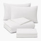 4-Piece Cotton Washed Bedding Set with Duvet Cover Flat Sheet and Pillowcases Textured Woven Finish