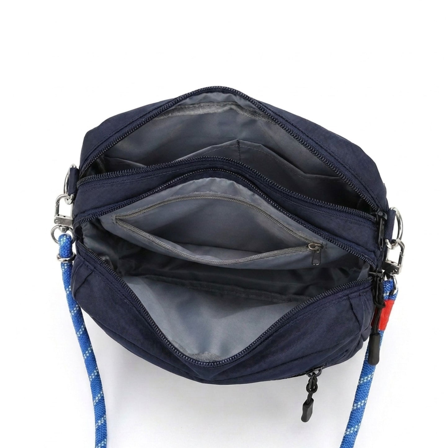 Small Nylon Crossbody Bag with Rope Strap