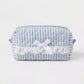Quilted Makeup Bag Large Capacity Cosmetic Pouch Travel Toiletry Organizer