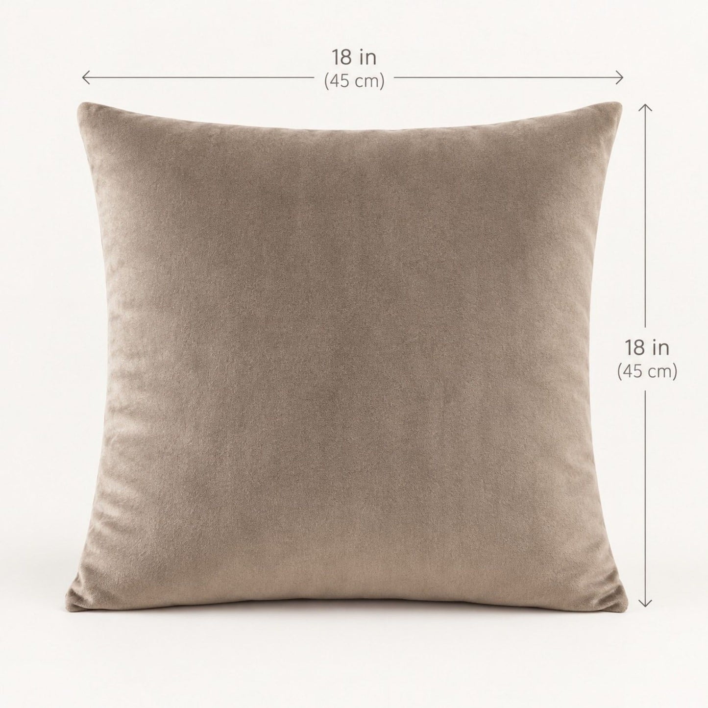 Solid Velvet Decorative Throw Pillow Cover (Single Piece)