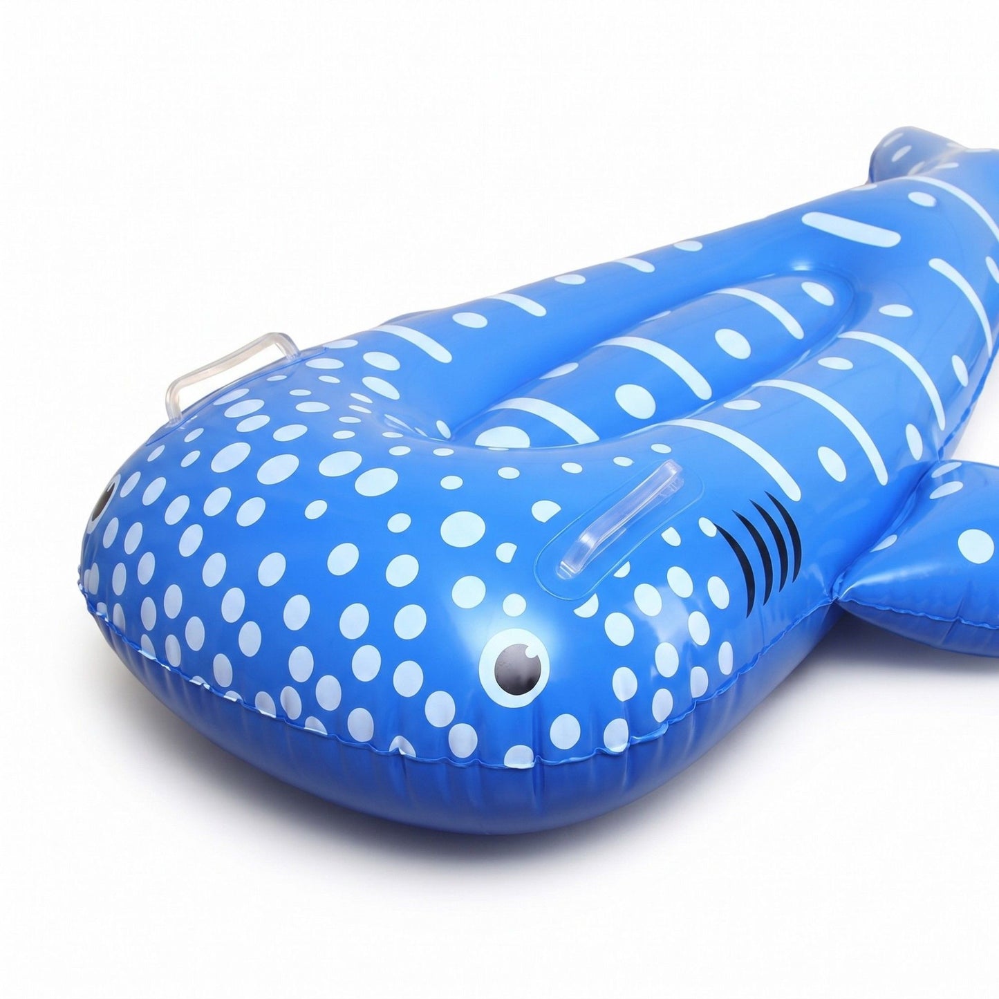 Whale Shark Inflatable Pool Float Lounger with Handles Durable PVC Large Swim Float for Pool Beach Lake 63x29.5in
