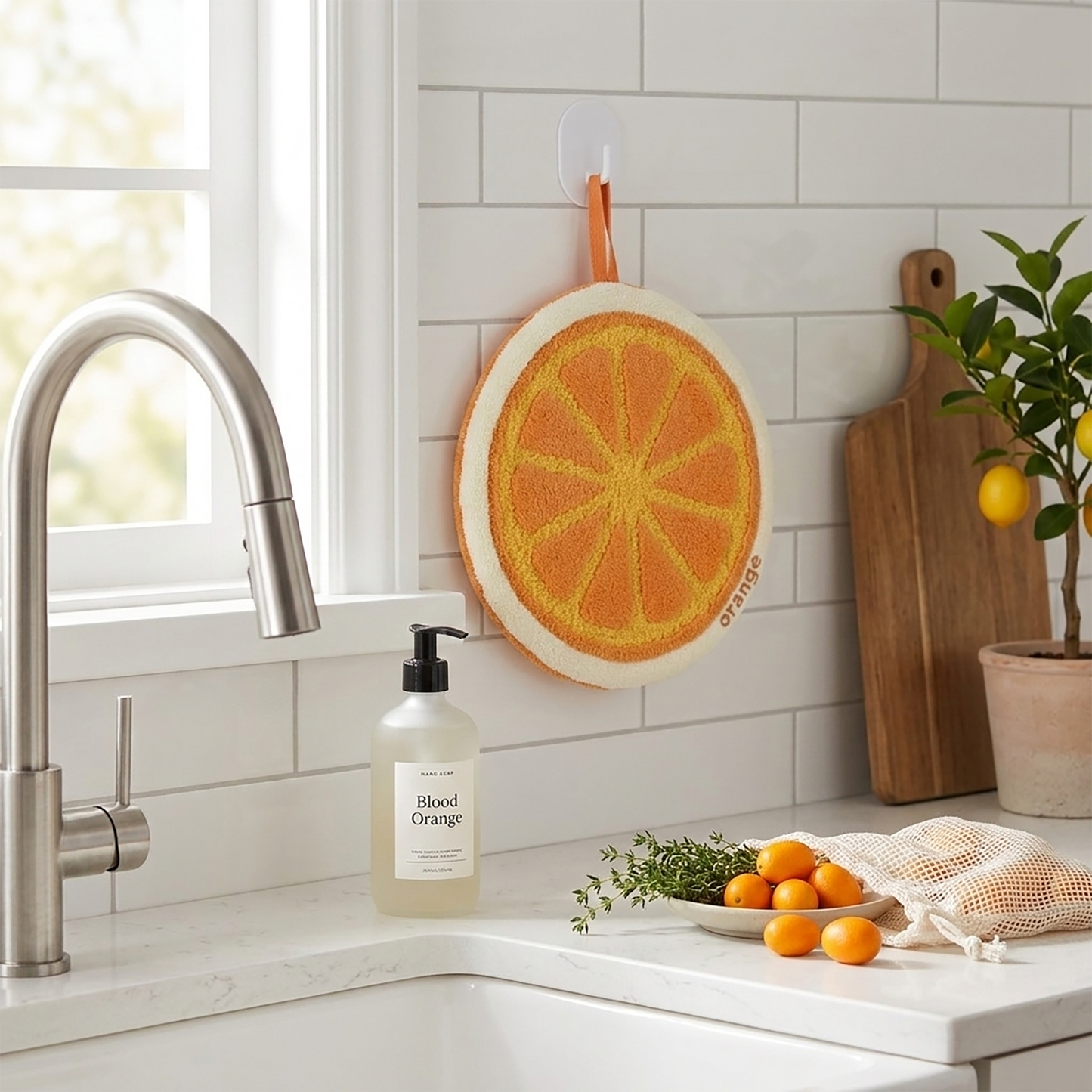 3 Pack Hanging Hand Towels Cute Fruit Shape Kitchen Bathroom Quick Dry Decorative Cleaning Towels
