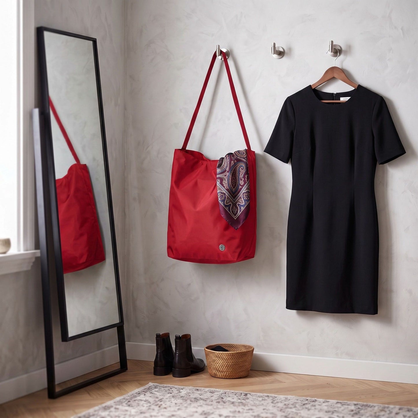Lightweight Nylon Shoulder Tote Bag Large Capacity Casual Carryall Everyday