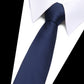 Men's Subtle Ribbed Texture Solid Tie Classic Necktie 57 Inch Length 3.1 Inch Width Formal Business Accessory