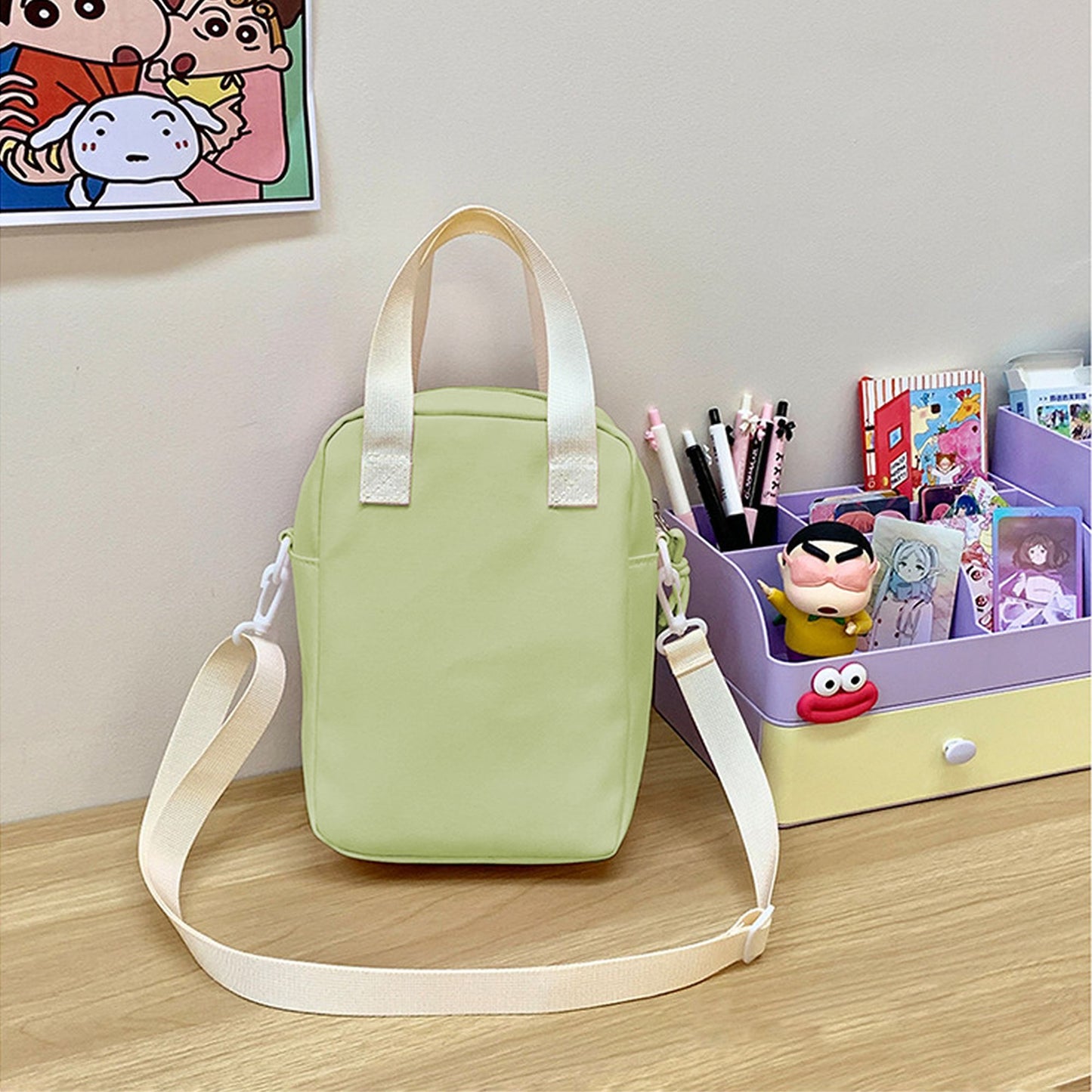 Lightweight Multi - Use Canvas Crossbody Bag - Small Travel Shoulder Purse