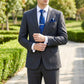 Men's Floral Print Tie Gift Set with Matching Pocket Square Cufflinks and Silver Tie Clip